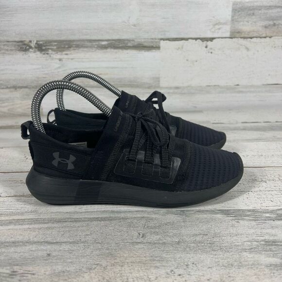 Under Armour Womens UA Adapt Black Training Shoes‎ Lace Up Black US 5 - Picture 1 of 9